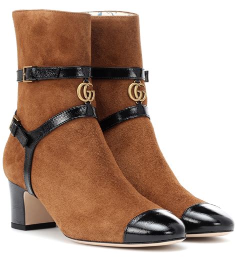 gucci suede ankle boots women|Gucci boots thigh high.